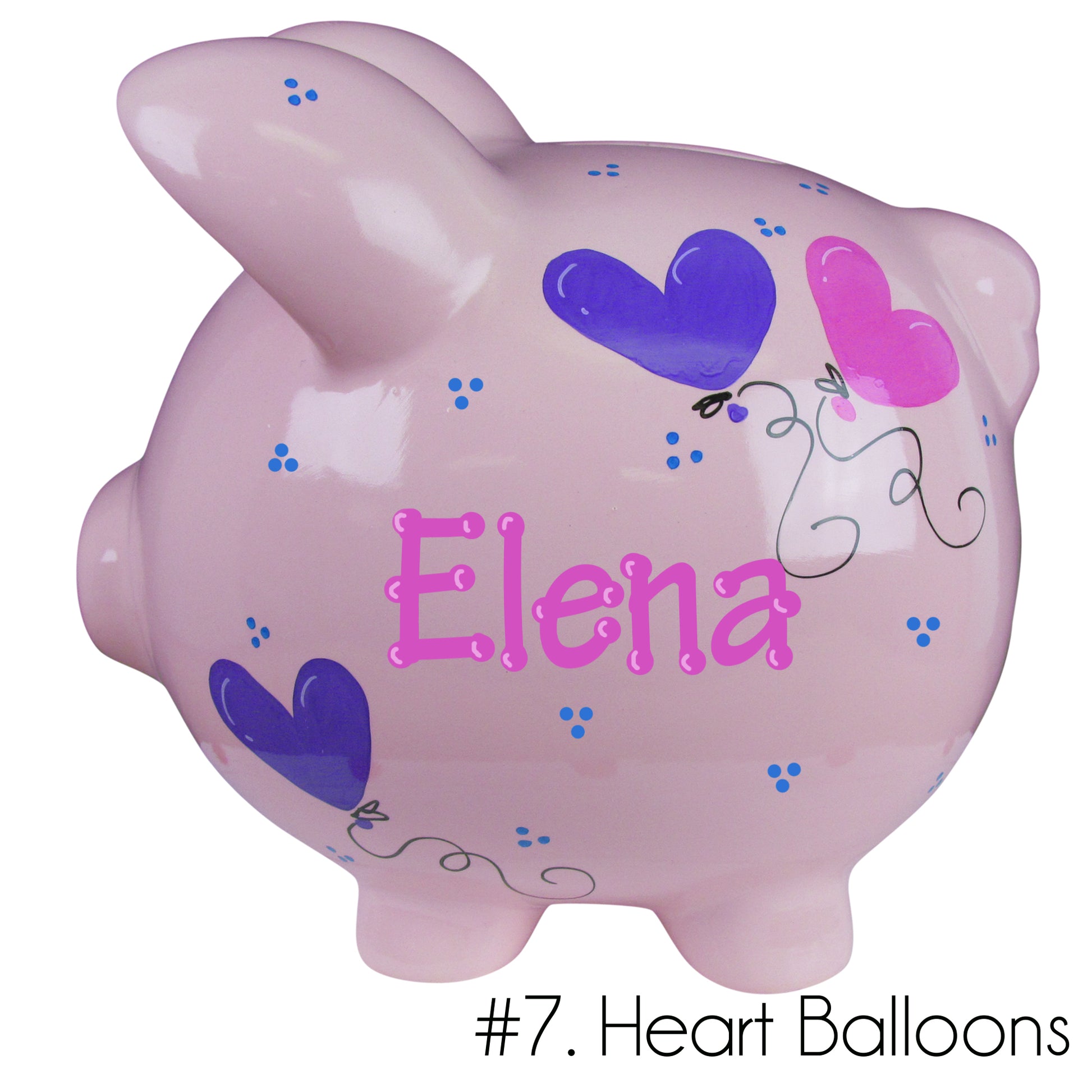 Outlet Hand Painted Pink Piggy Bank - MyBambino.com