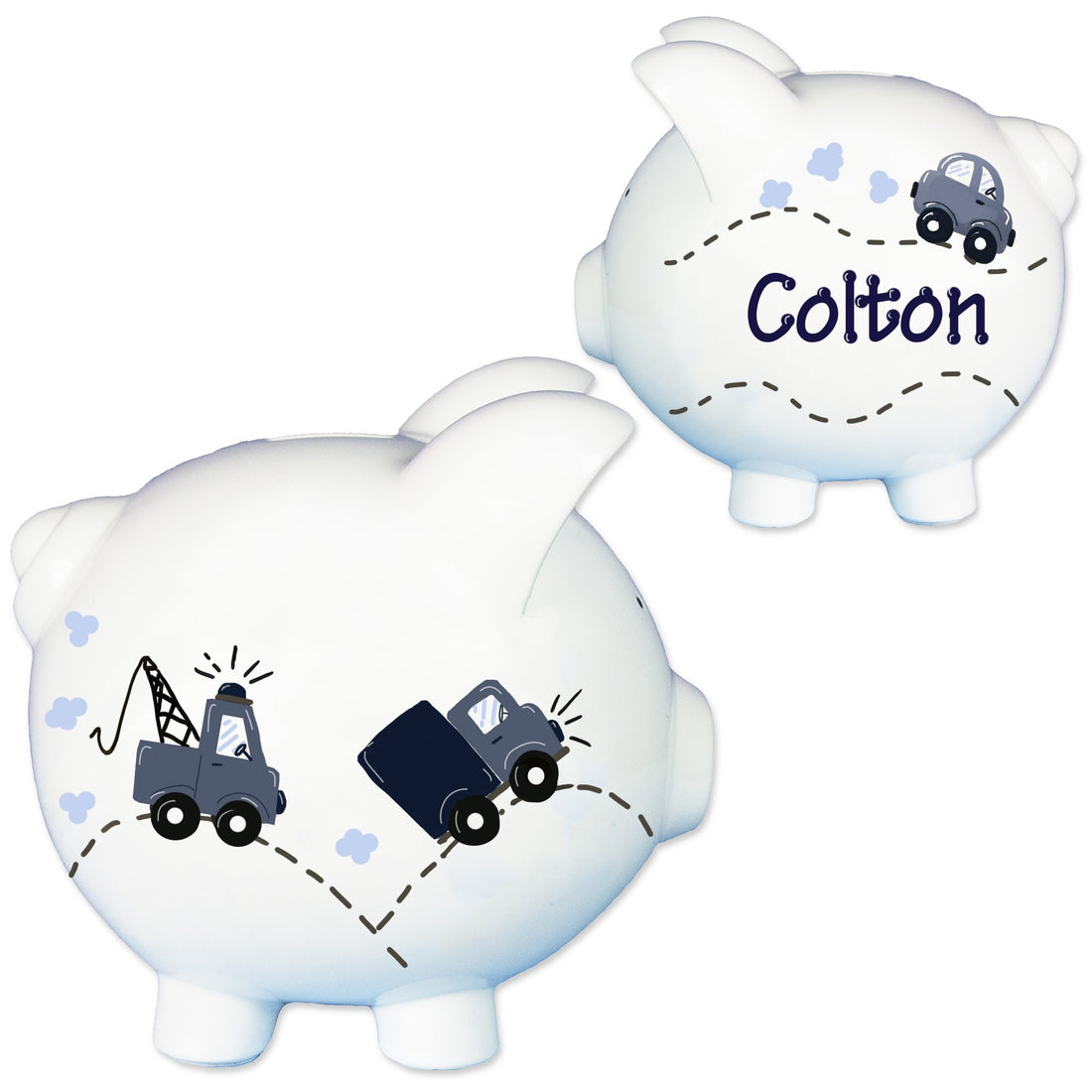 Hand Painted Transportation Piggy Bank - MyBambino.com