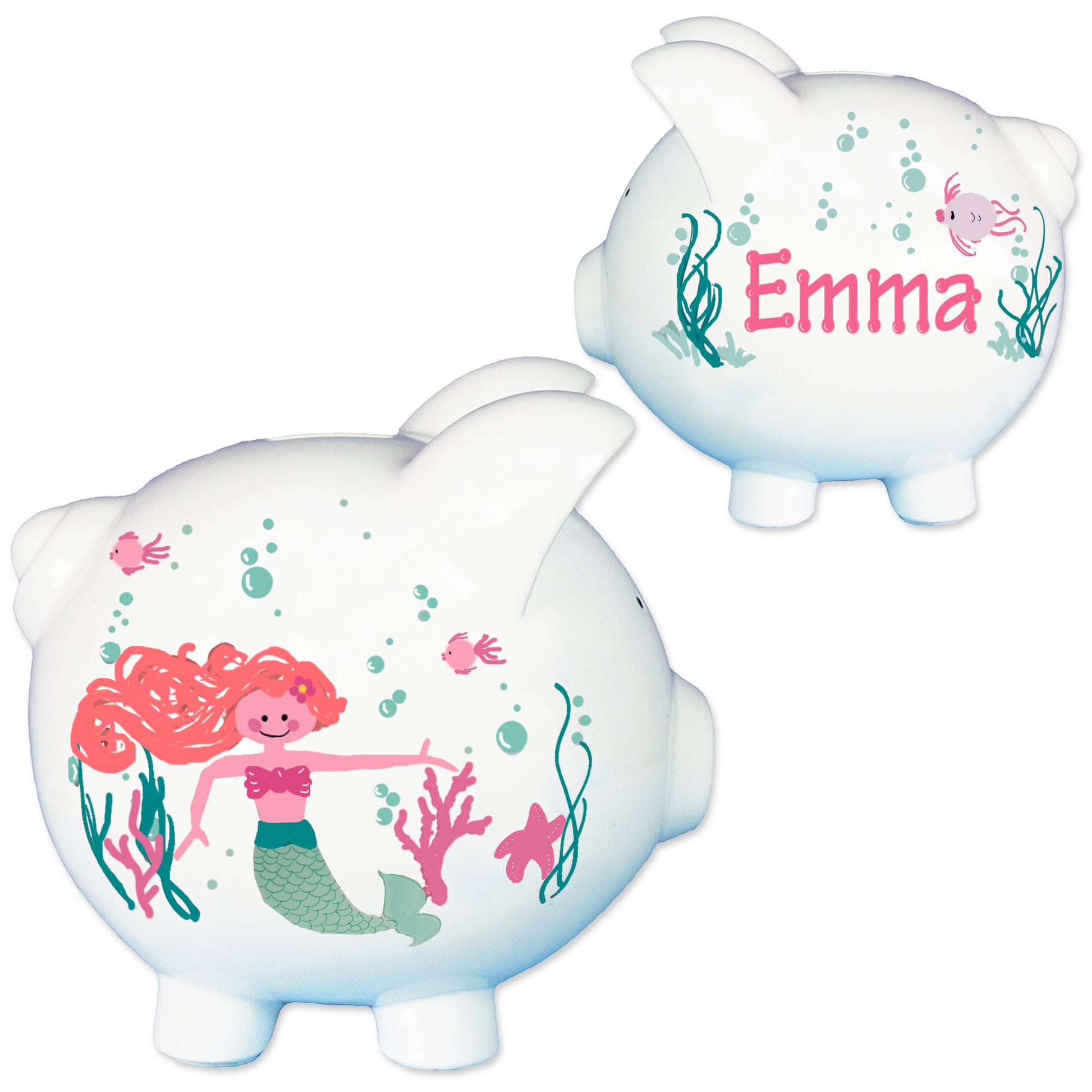 little mermaid girls piggy bank 