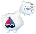 Hand Painted Sailboat Piggy Bank - MyBambino.com