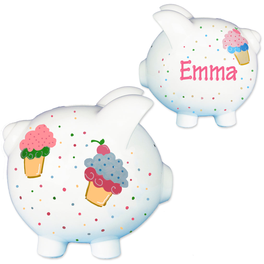 Hand Painted Cupcake Piggy Bank - MyBambino.com