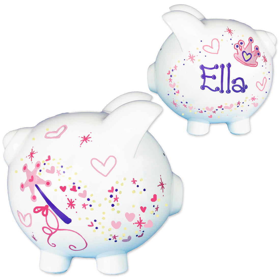 Hand Painted Princess Piggy Bank - MyBambino.com