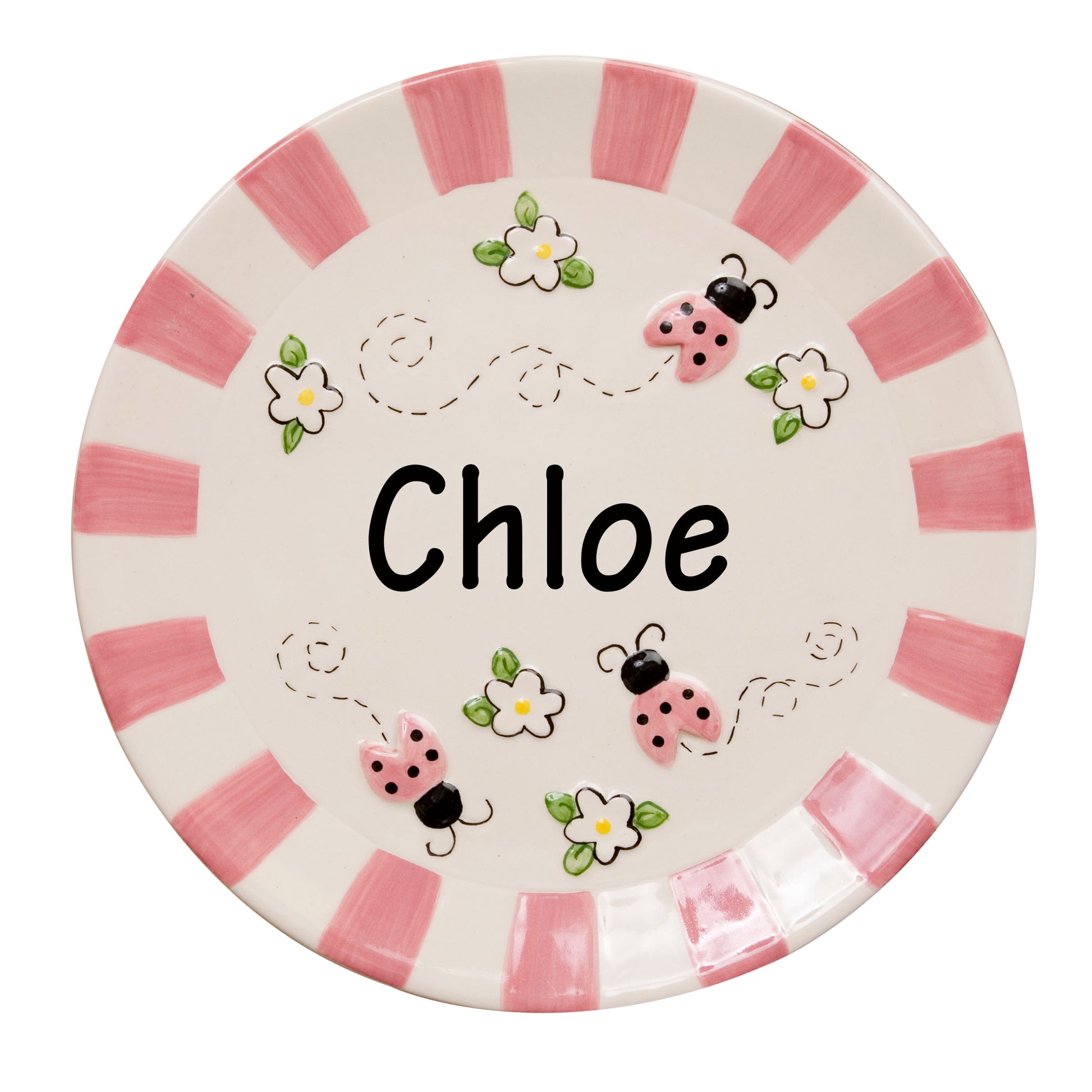 Personalized Ceramic Lady Bug Plate