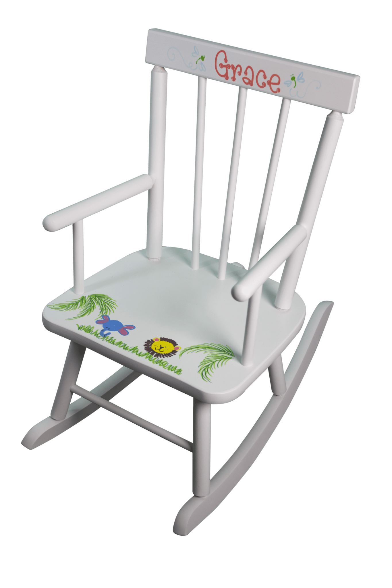 Hand Painted White Classic Rocking Chair - MyBambino.com