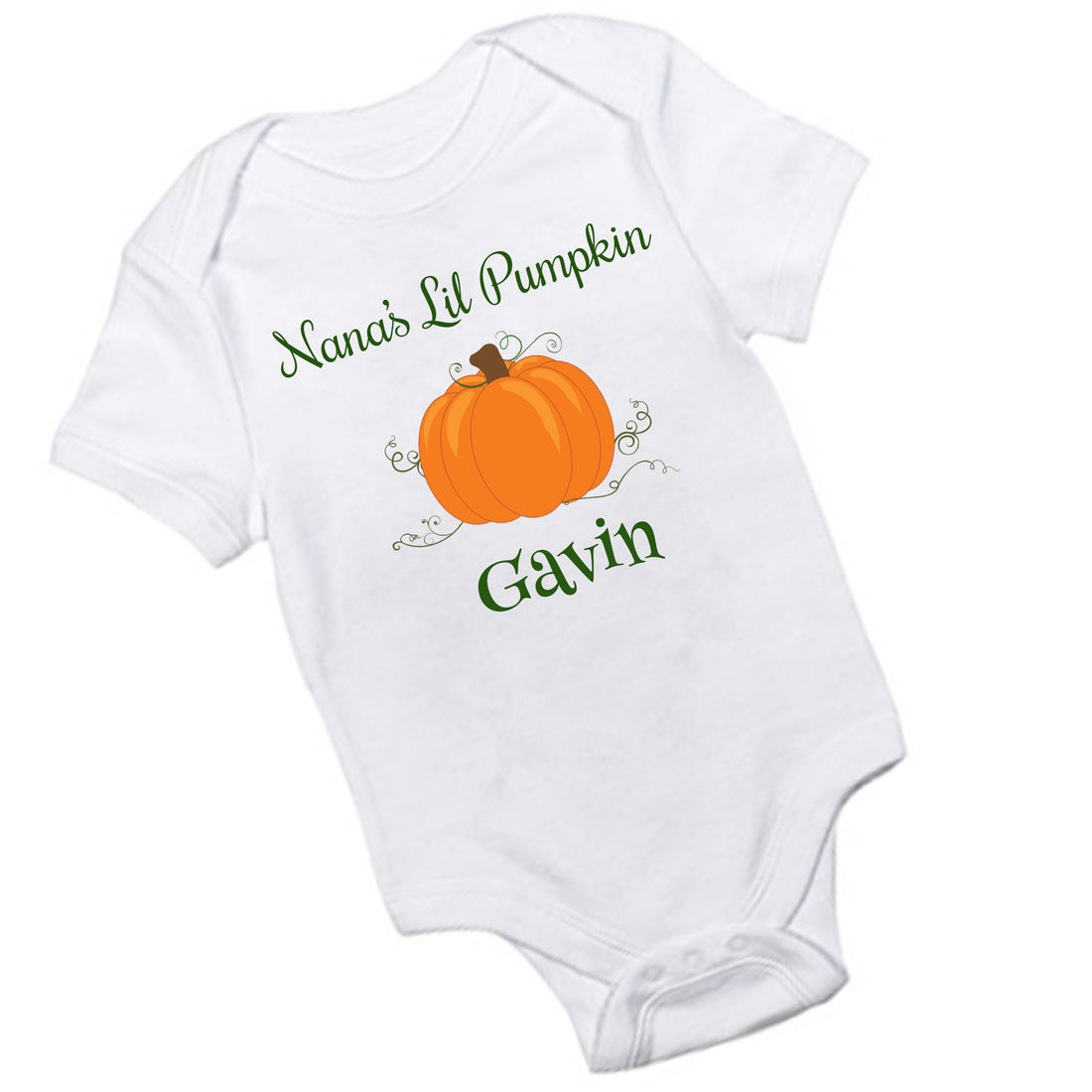 personalized littel pumpkin onesie for baby's first halloween