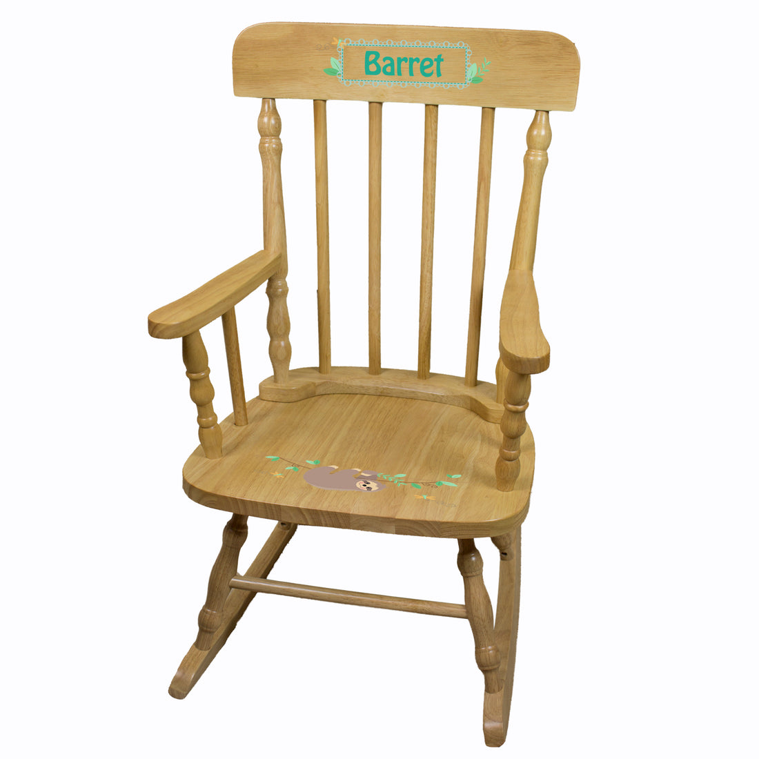 Sloth Natural Spindle Rocking Chair - MyBambino.com