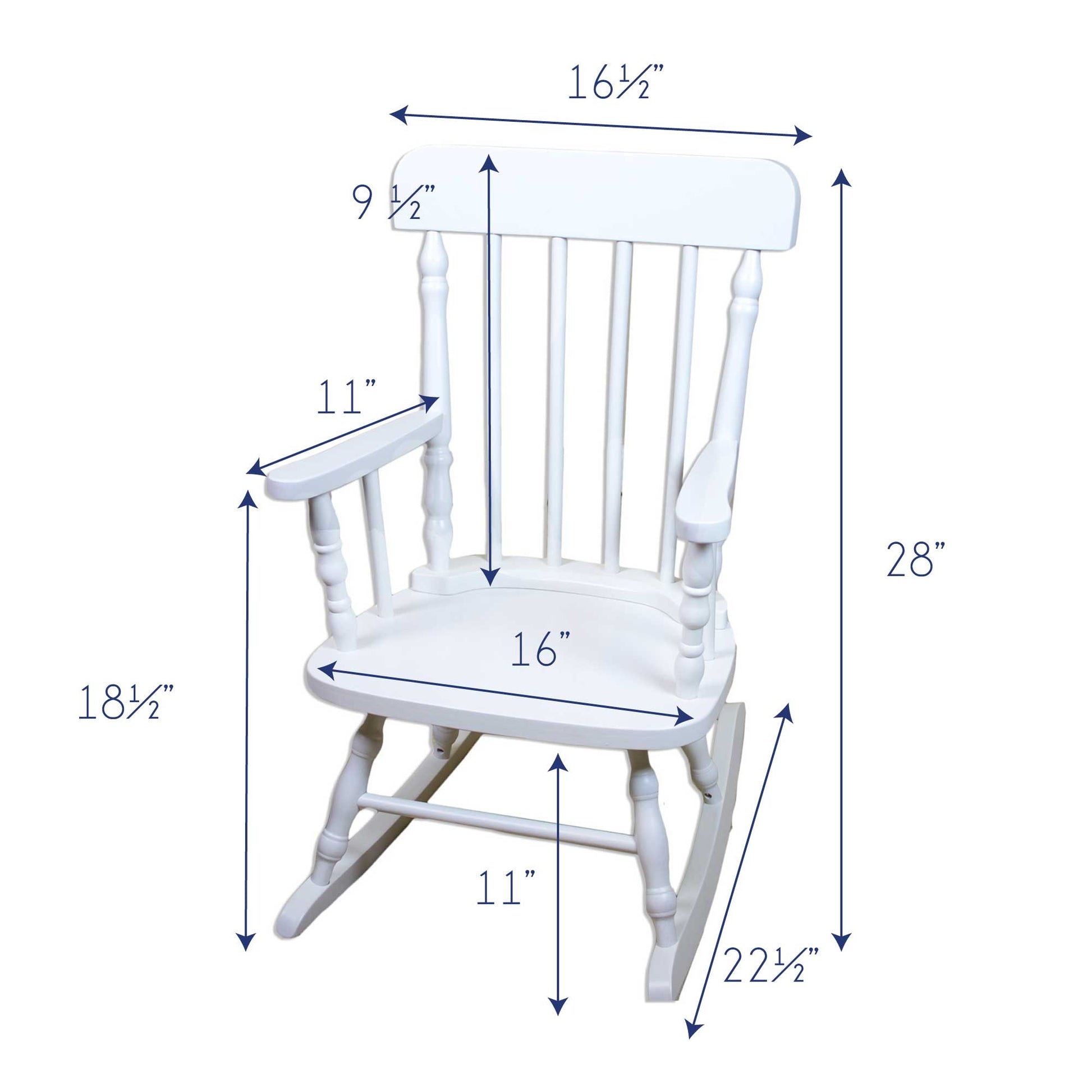 Barnyard White Spindle Rocking Chair - MyBambino.com