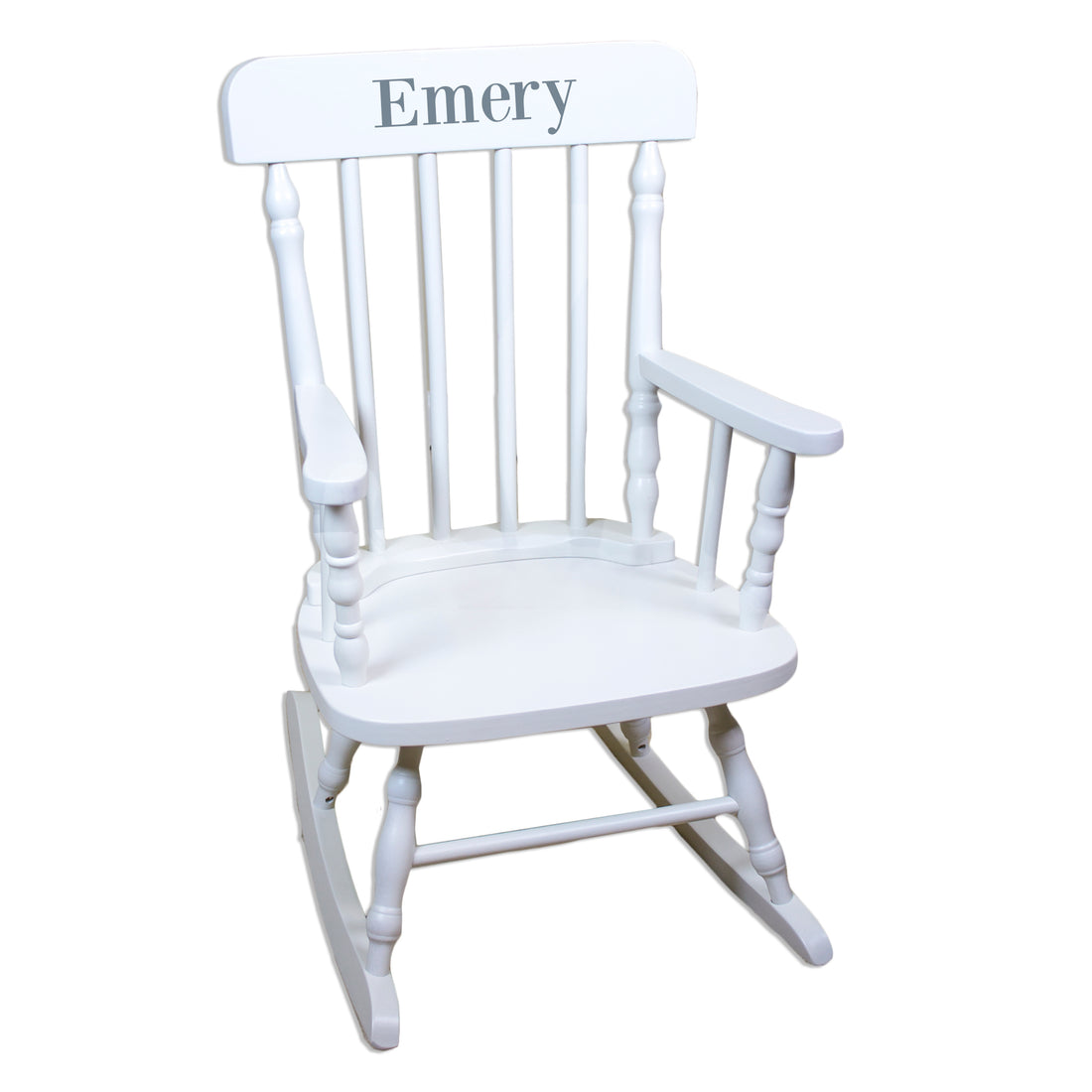 Name Only White Spindle rocking chair - MyBambino.com