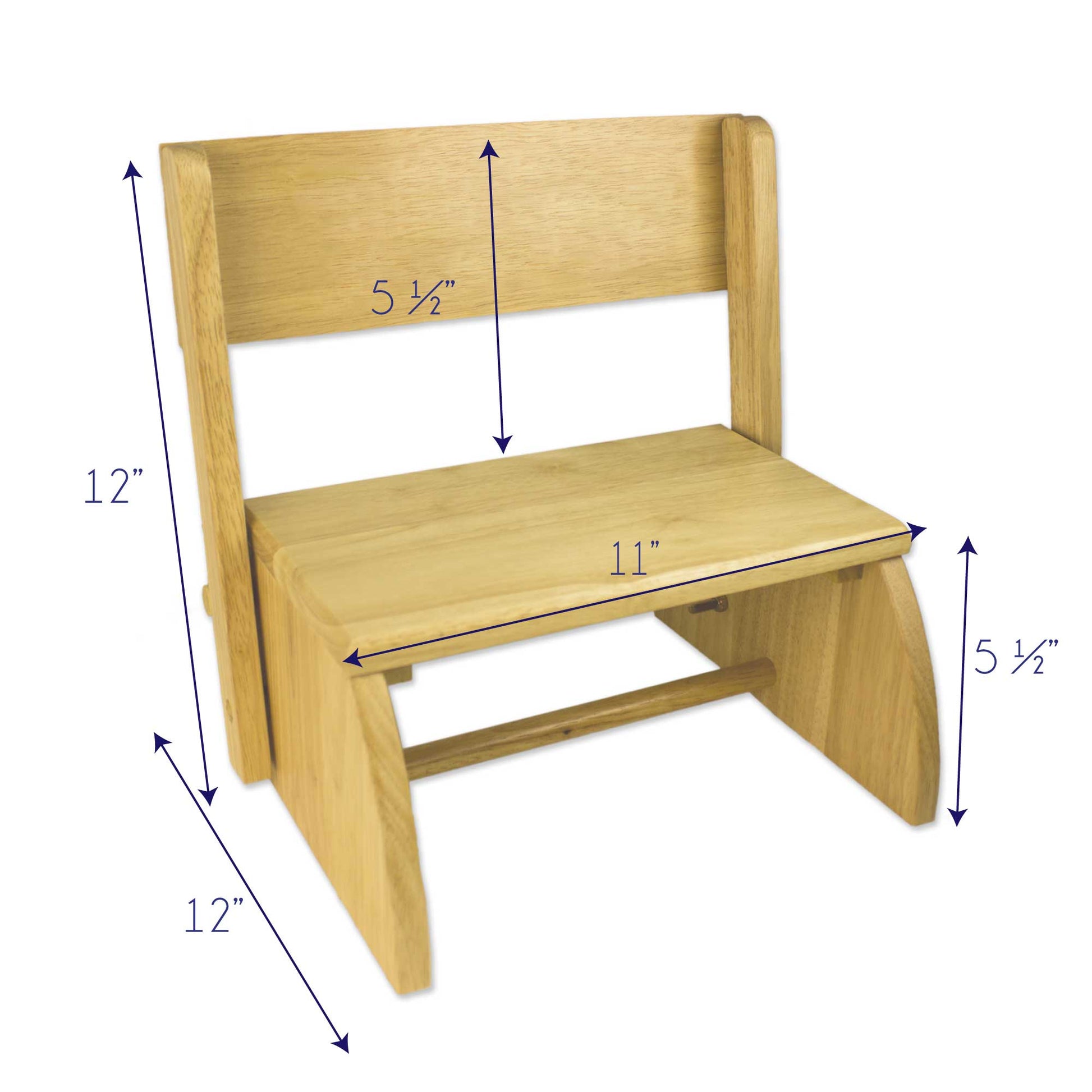 Personalized Train Natural Flip Stool - MyBambino.com