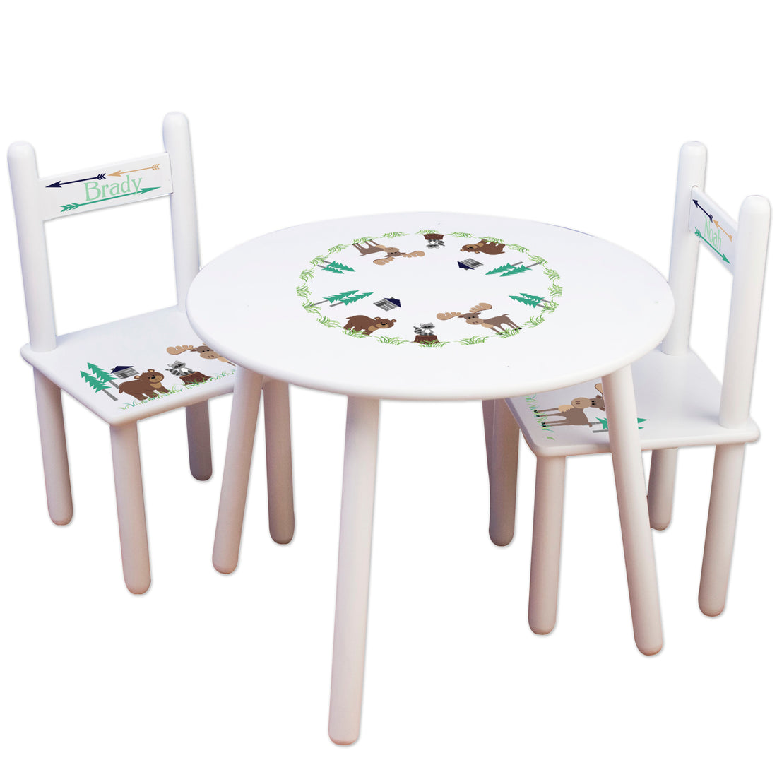 Children's White Table Chair Set - North Woodland - MyBambino.com