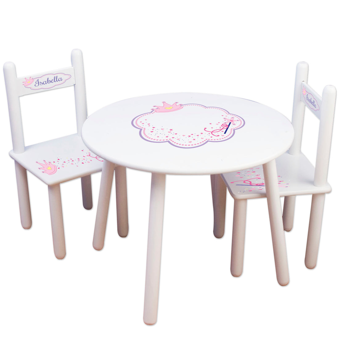 Girl's White Table Chair Set - Fairy Princess - MyBambino.com