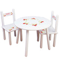 Children's White Table Chair Set - Strawberry - MyBambino.com