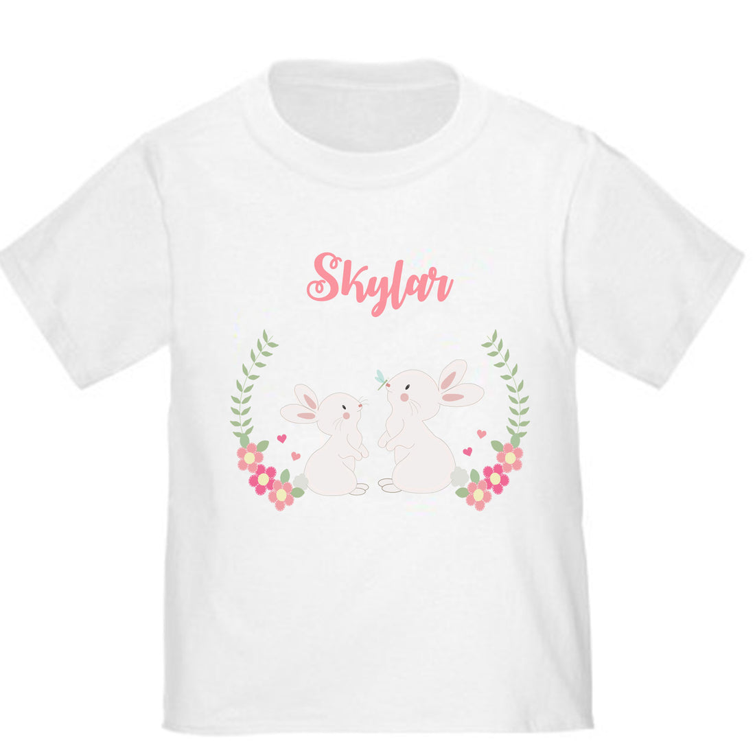 Personalized Floral Bunny T-shirt - MyBambino.com