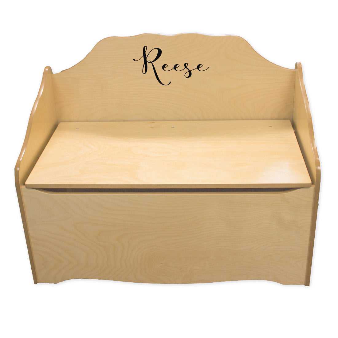 Custom Natural Toy Chest - Just Name - MyBambino.com