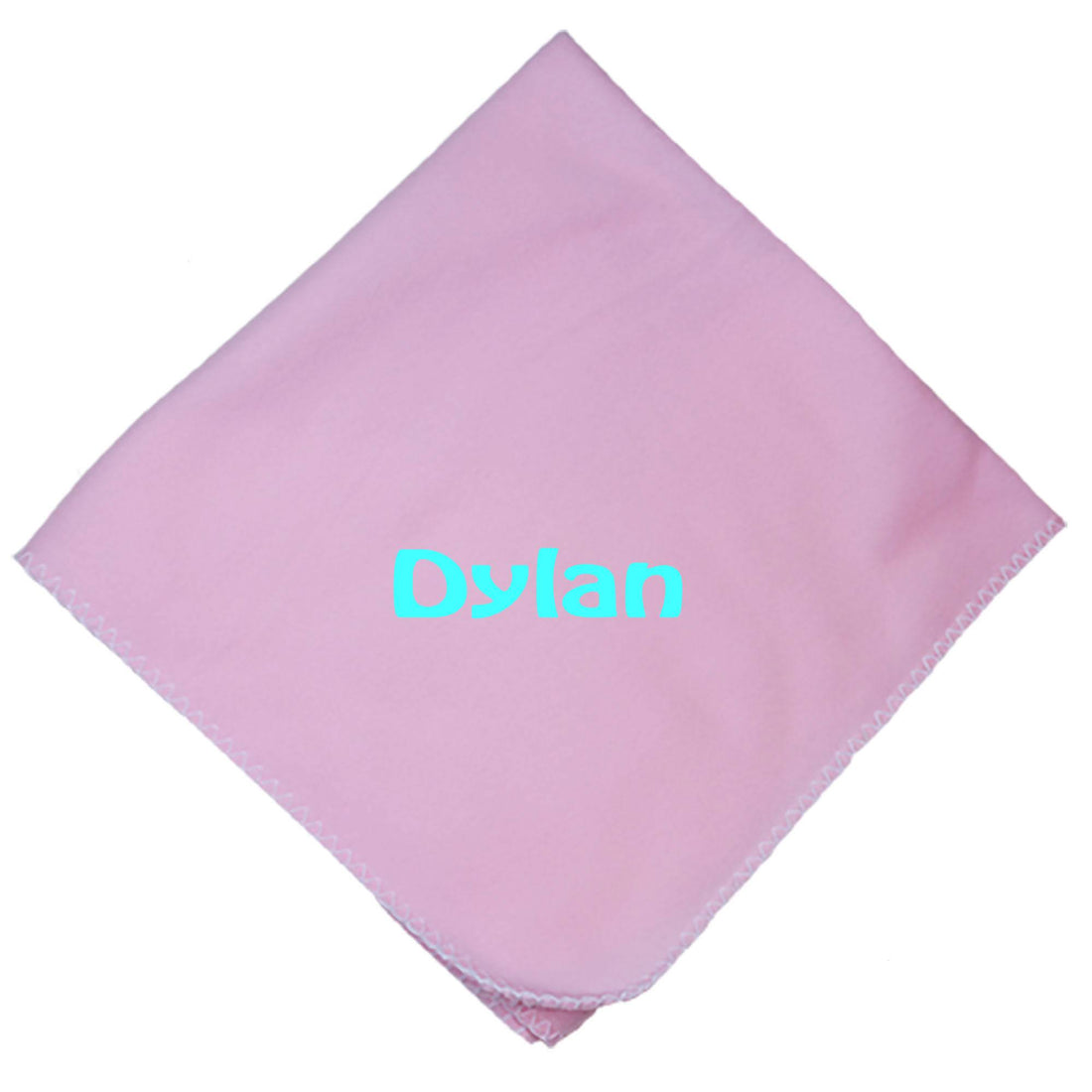 Personalized Pink Baby Blanket Name Initial Color