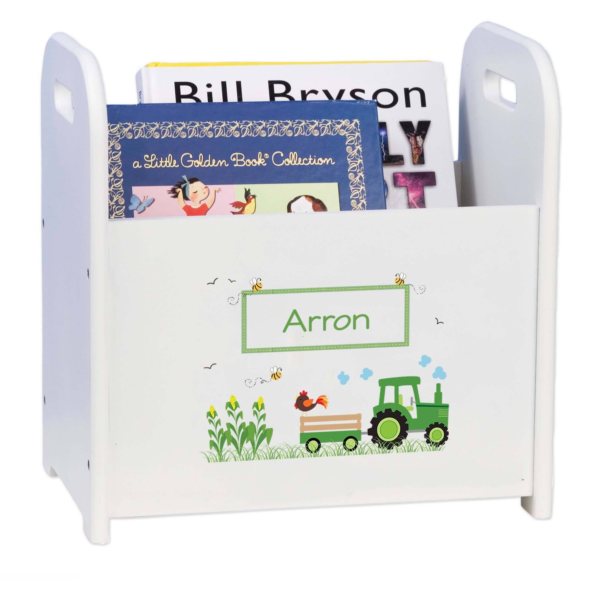 Personalized Book Caddy - Boy's Tractor - MyBambino.com