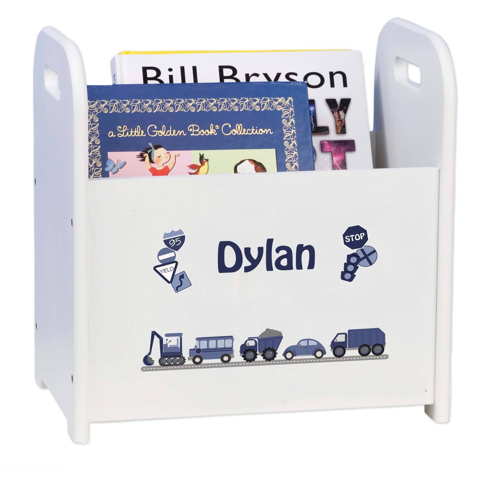 Personalized Transportation Book Caddy