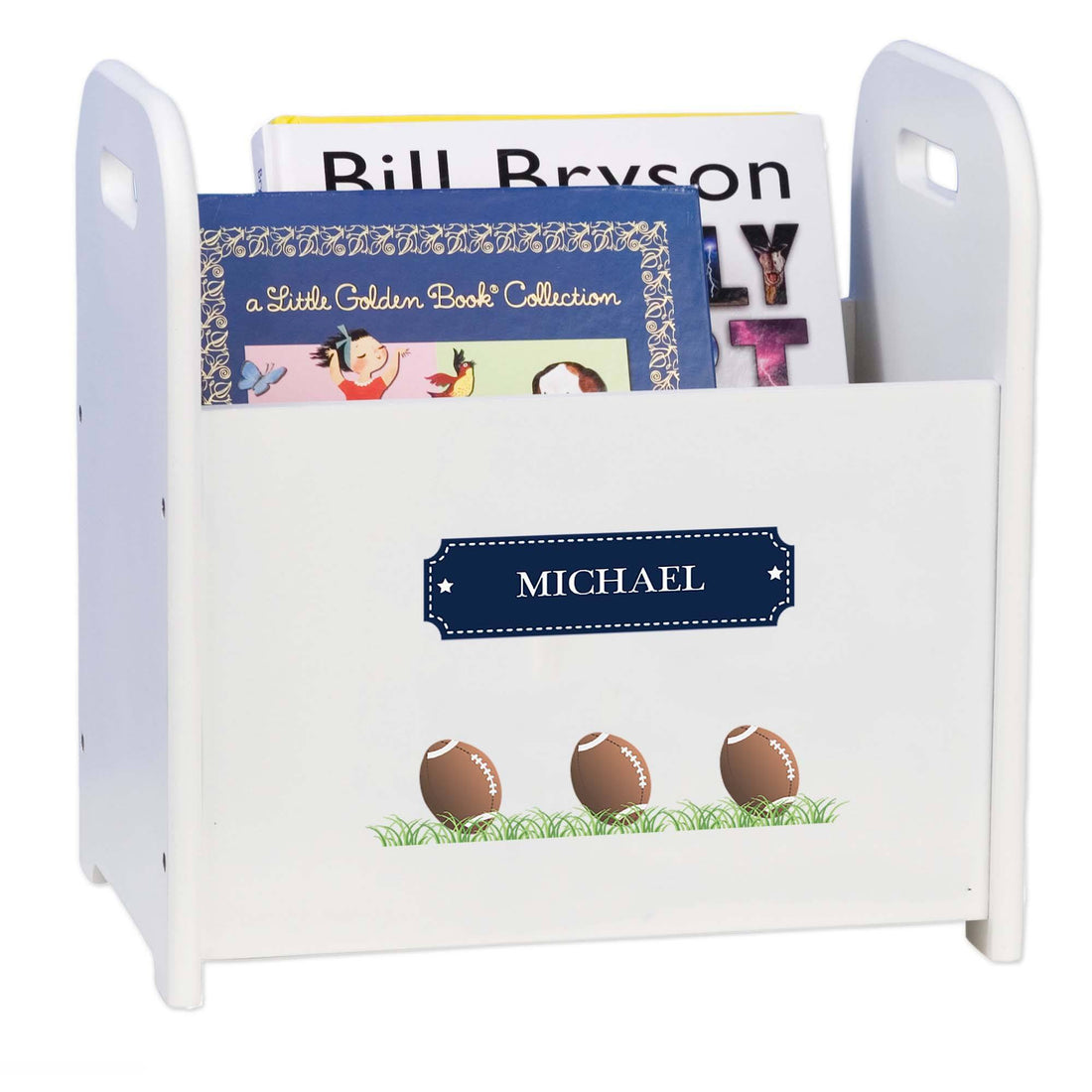 Personalized Footballs Book Caddy - MyBambino.com