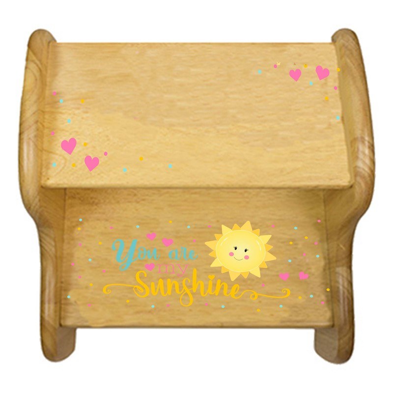 Personalized Celestial Moon White Two Step Stool