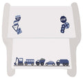 Personalized Transportation White Two Step Stool - MyBambino.com
