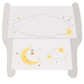 Personalized Celestial Moon White Two Step Stool - MyBambino.com