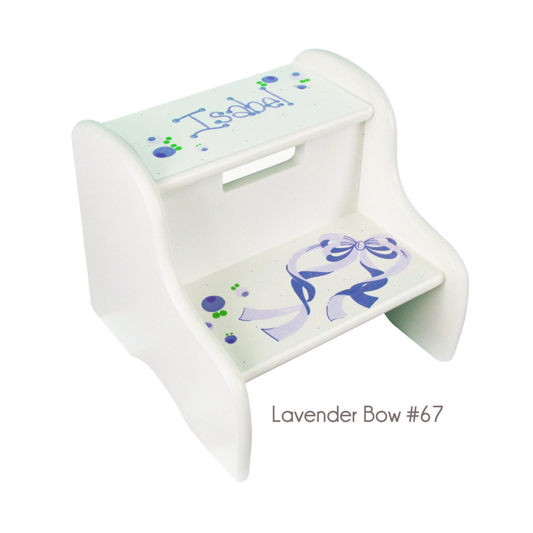 Hand Painted White Two Step Step Stool - MyBambino.com