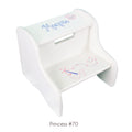 Hand Painted White Two Step Step Stool - MyBambino.com