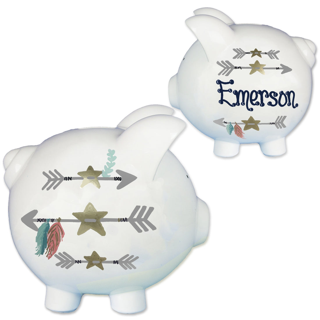 Hand Painted Tribal Arrow Piggy Bank - MyBambino.com