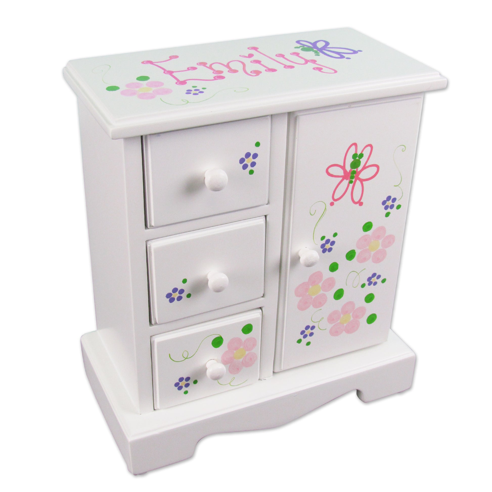 Outlet Hand Painted Jewelry Armoire - MyBambino.com