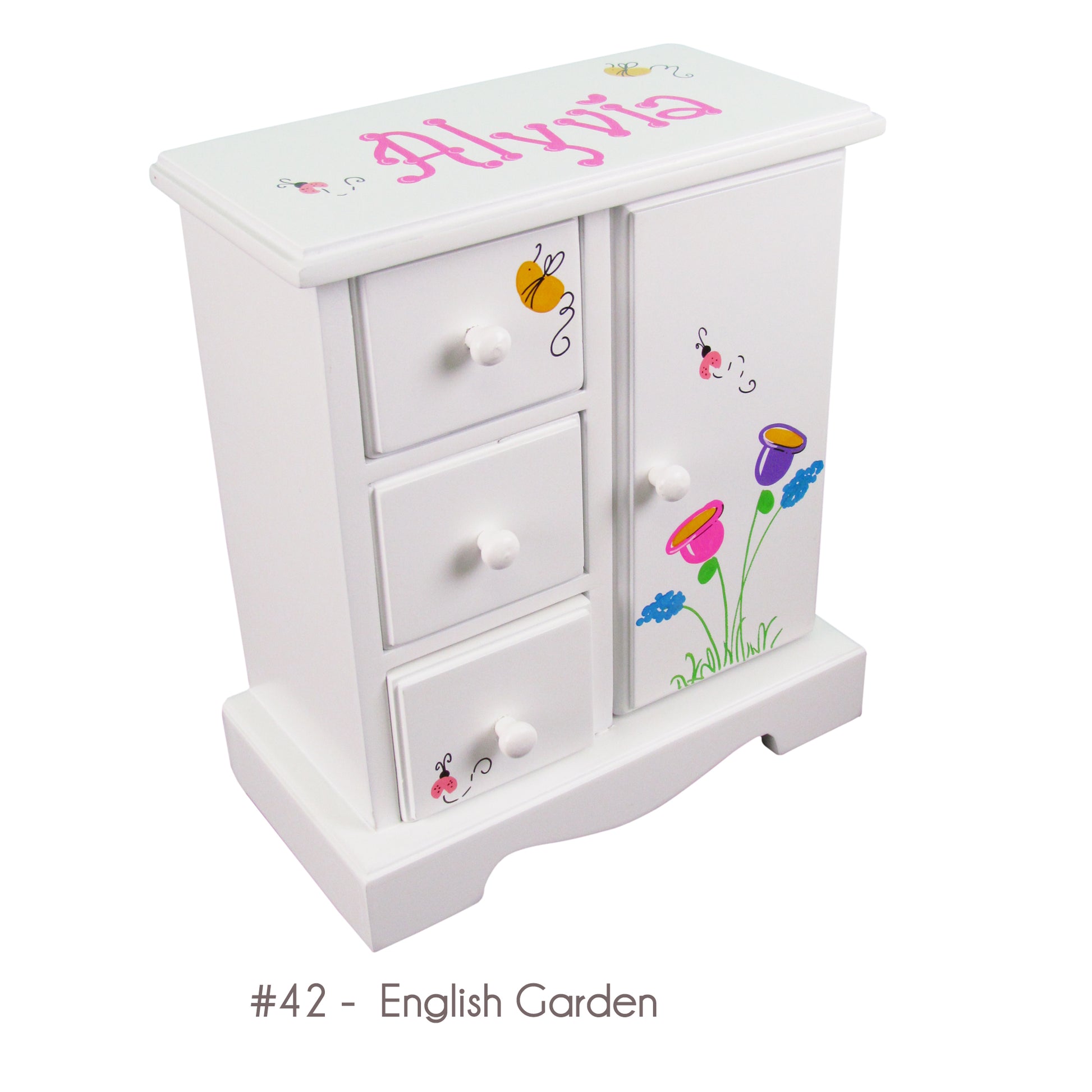 Outlet Hand Painted Jewelry Armoire - MyBambino.com