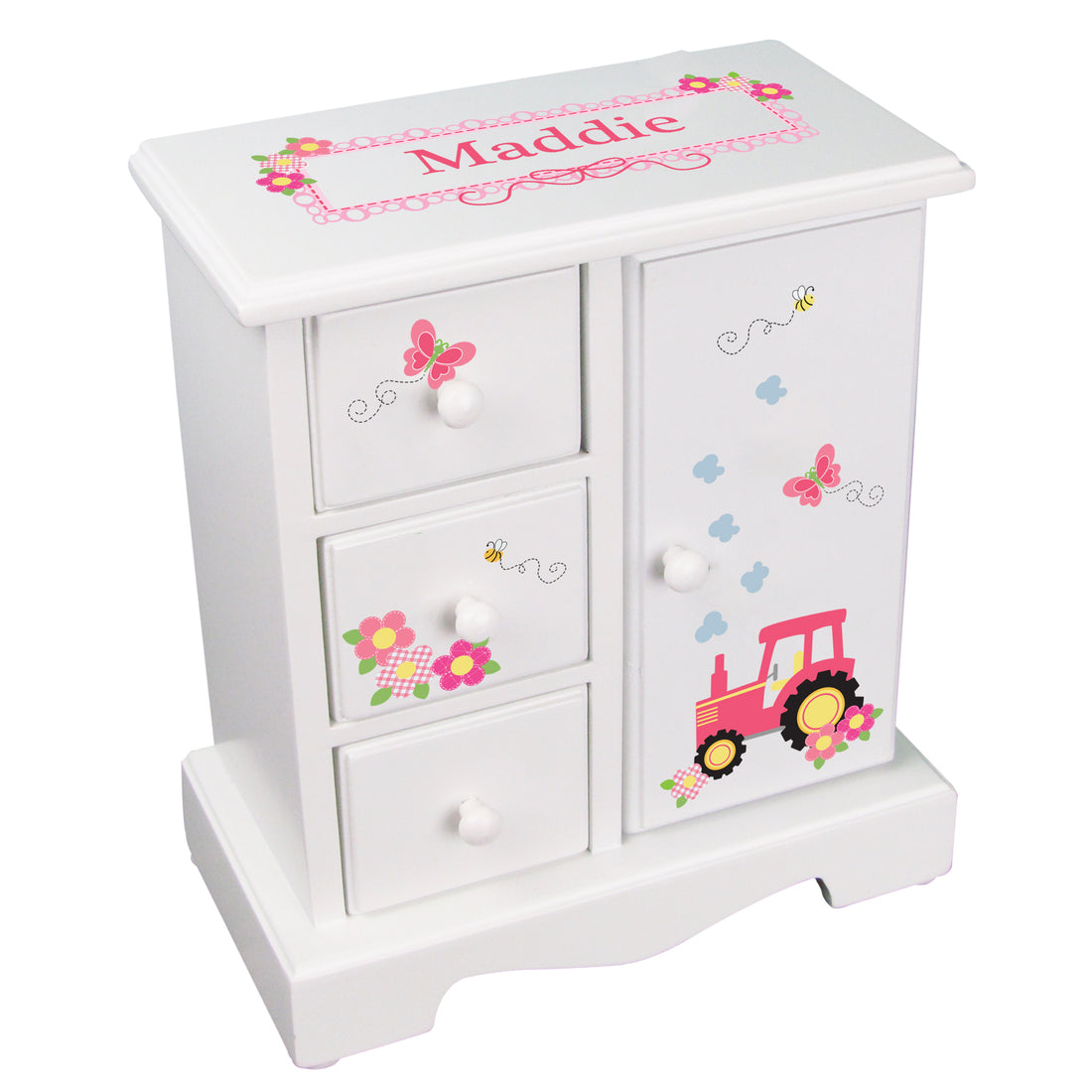 Jewelry Armoire - Pink Tractor - MyBambino.com