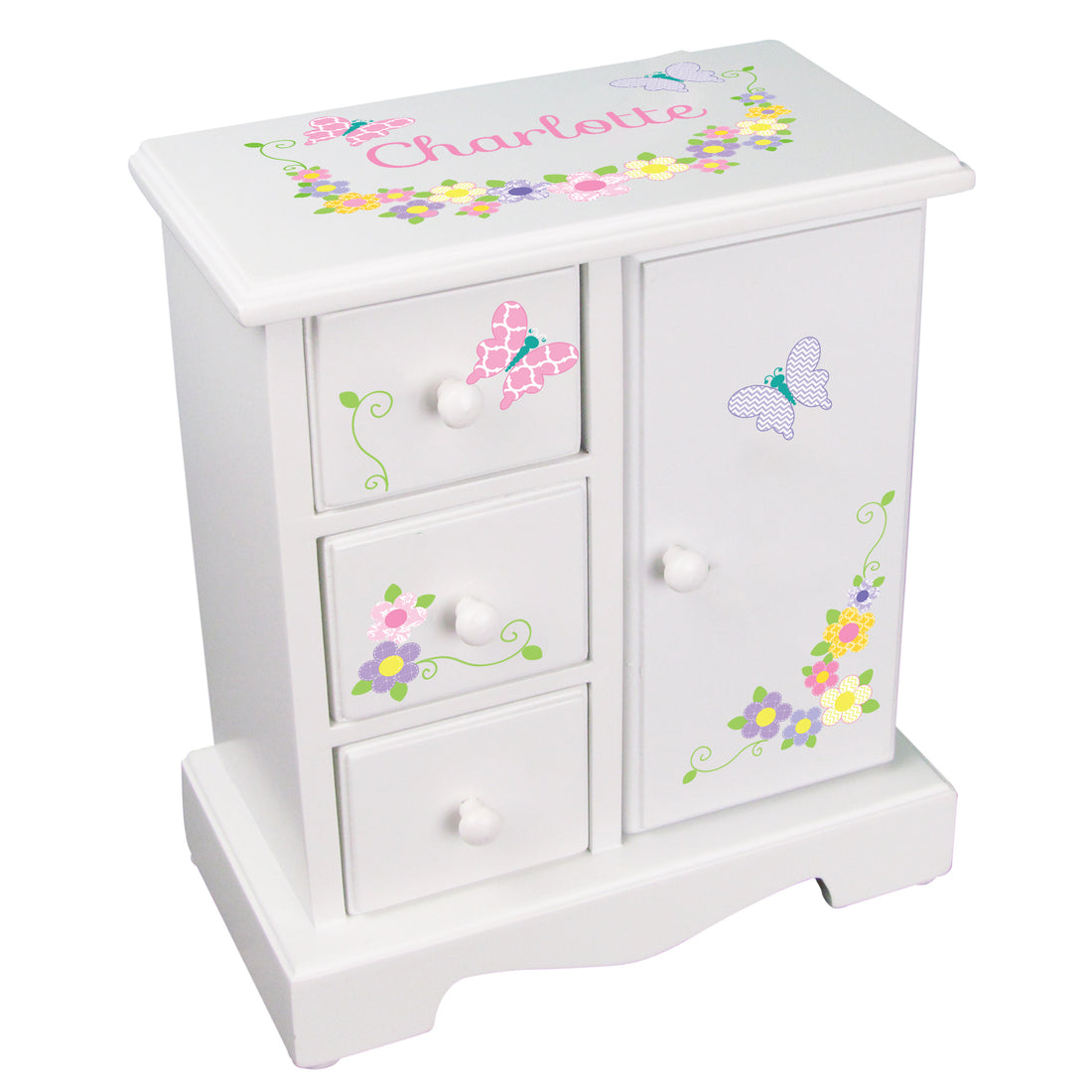 Jewelry Armoire - Pastel Butterfly Garland - MyBambino.com