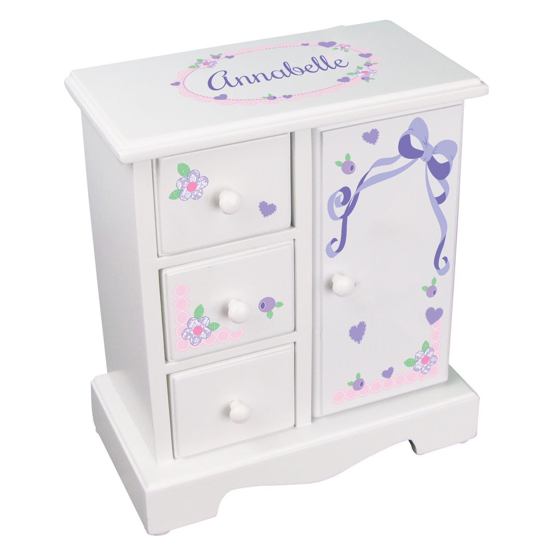 Jewelry Armoire - Lacey Bow - MyBambino.com