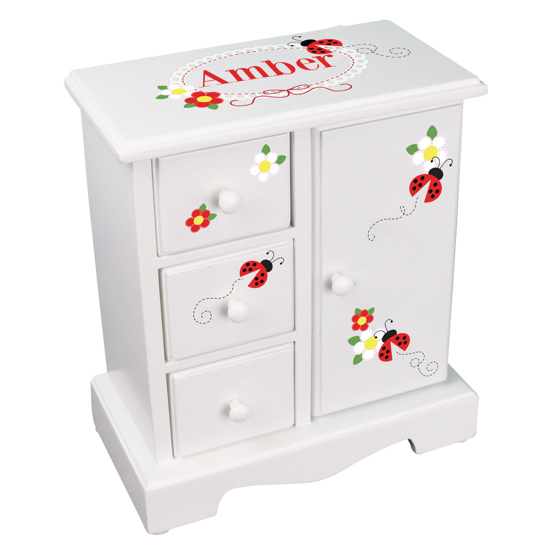 Jewelry Armoire - Red Ladybugs - MyBambino.com