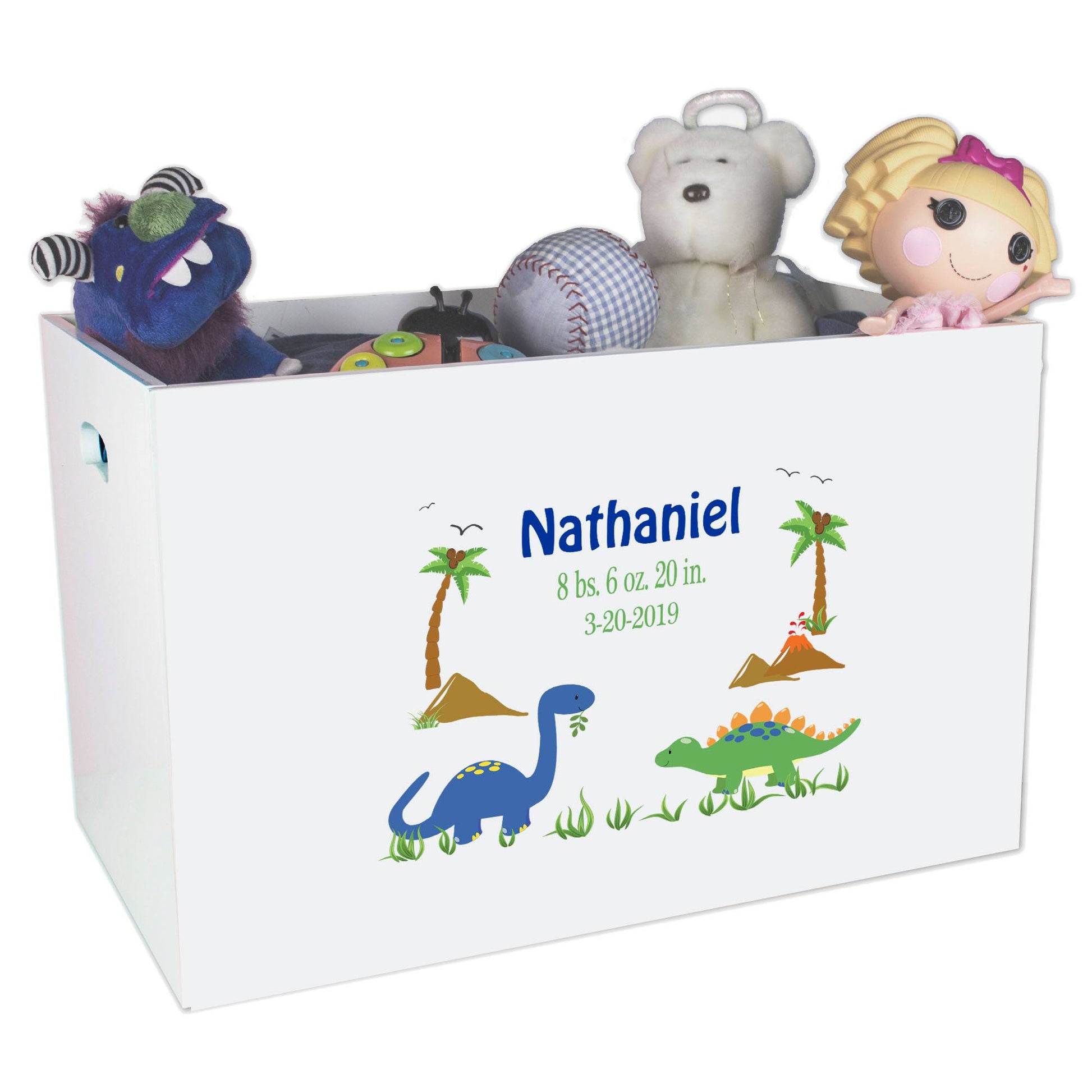 Open Top Toy Box - Dinosaurs - MyBambino.com