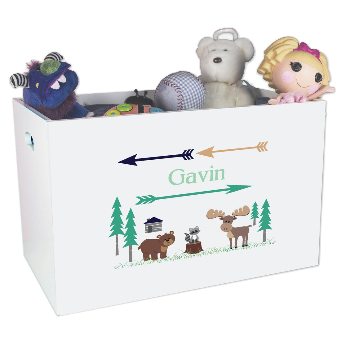 Open Top Toy Box - North Woodland Critters - MyBambino.com