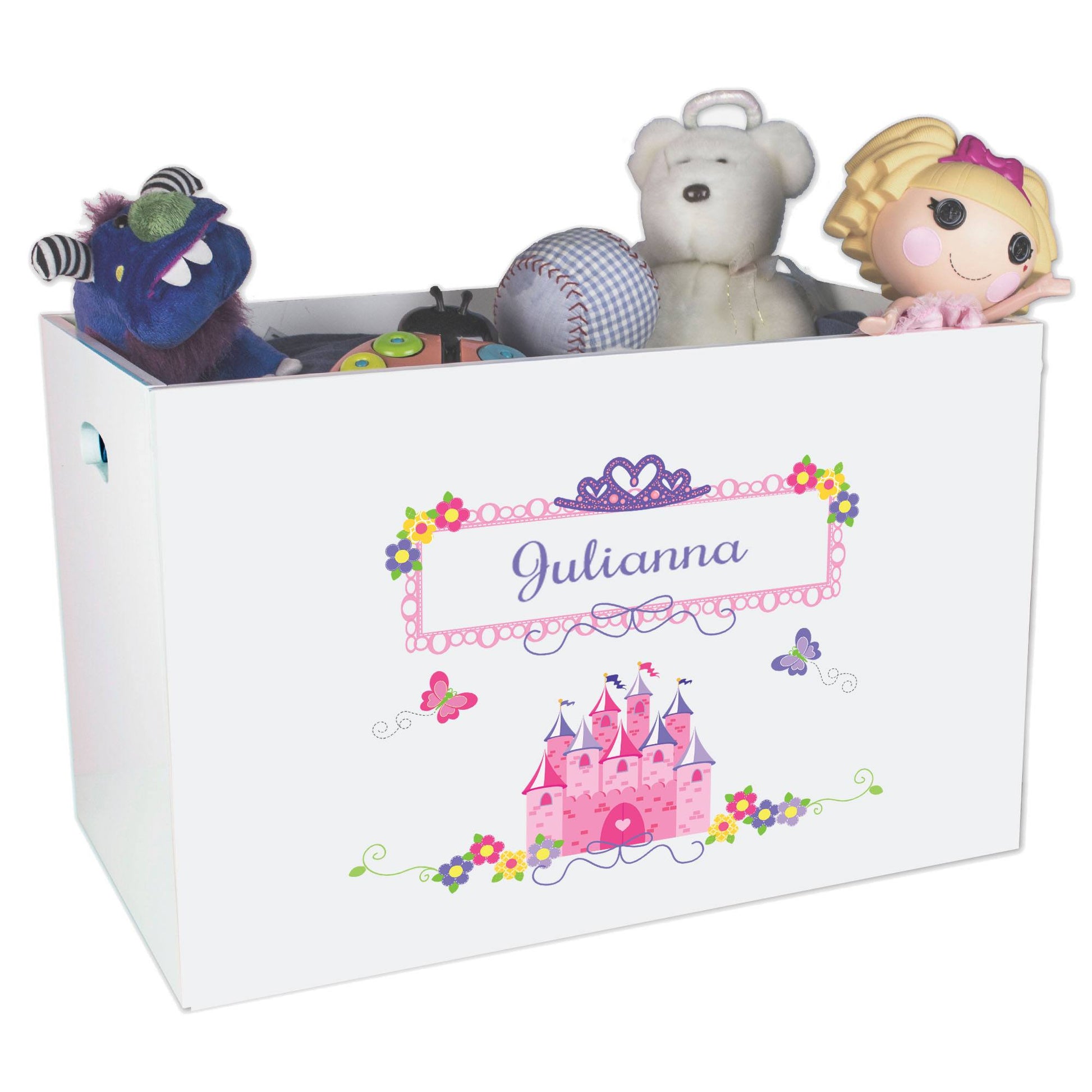 Open Top Toy Box - Princess Castle - MyBambino.com