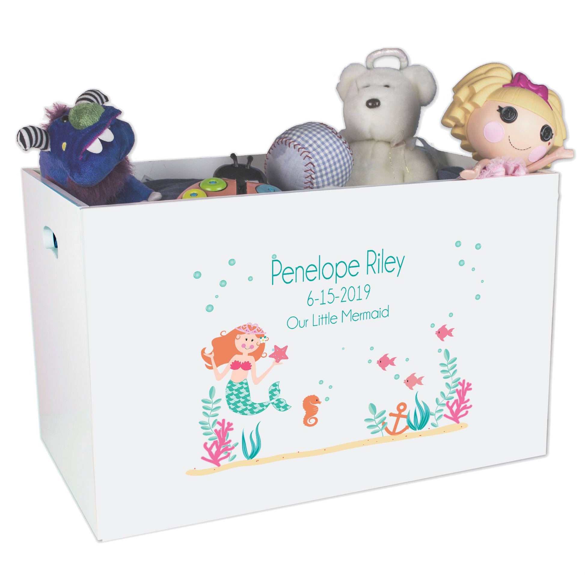 Open Top Toy Box - Mermaid Princess - MyBambino.com
