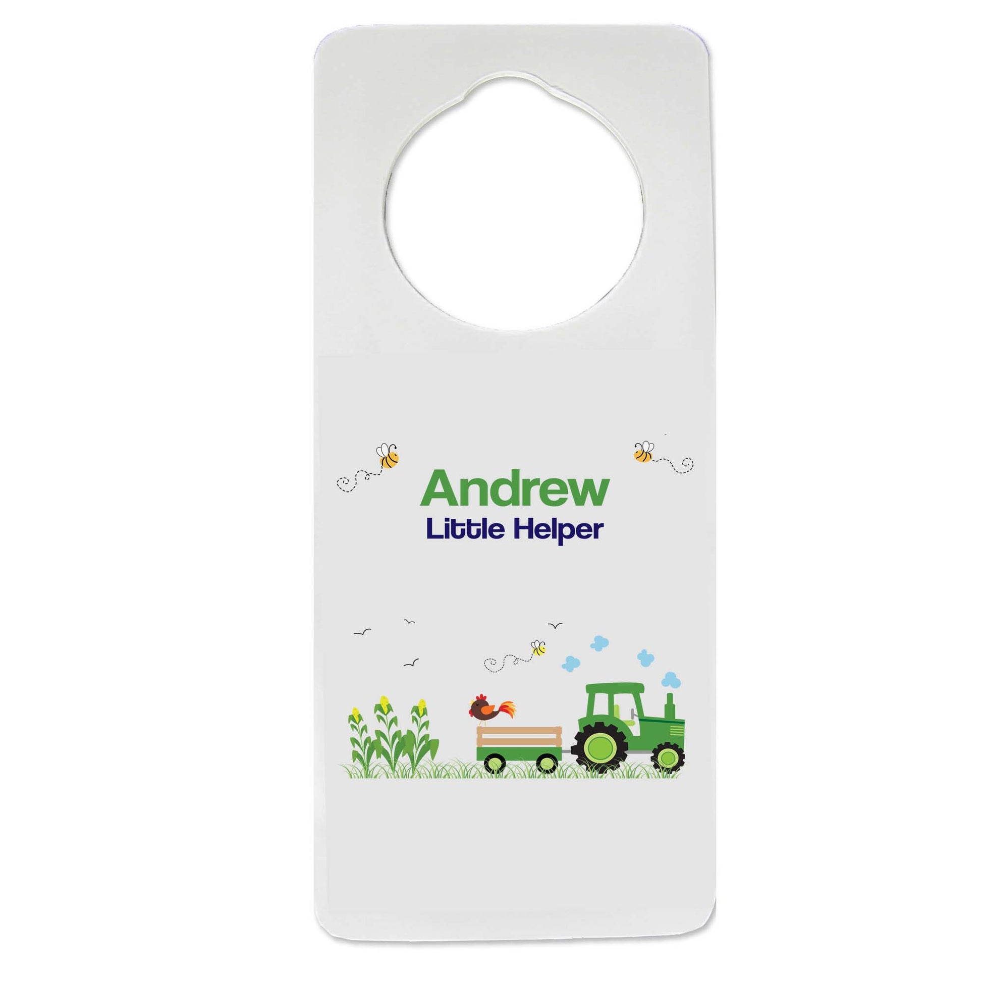 Green Tractor Door Hanger - MyBambino.com
