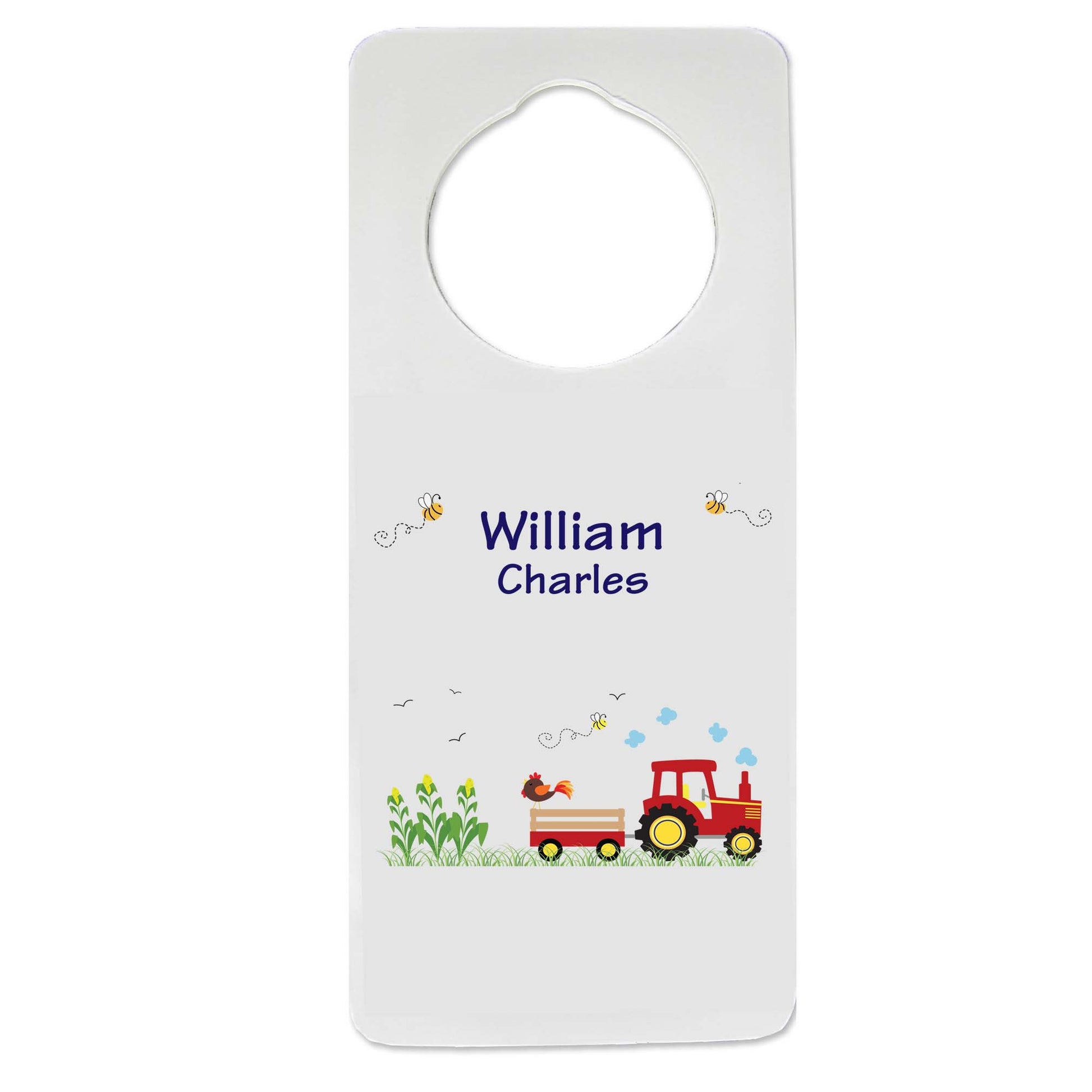 Red Tractor Door Hanger - MyBambino.com