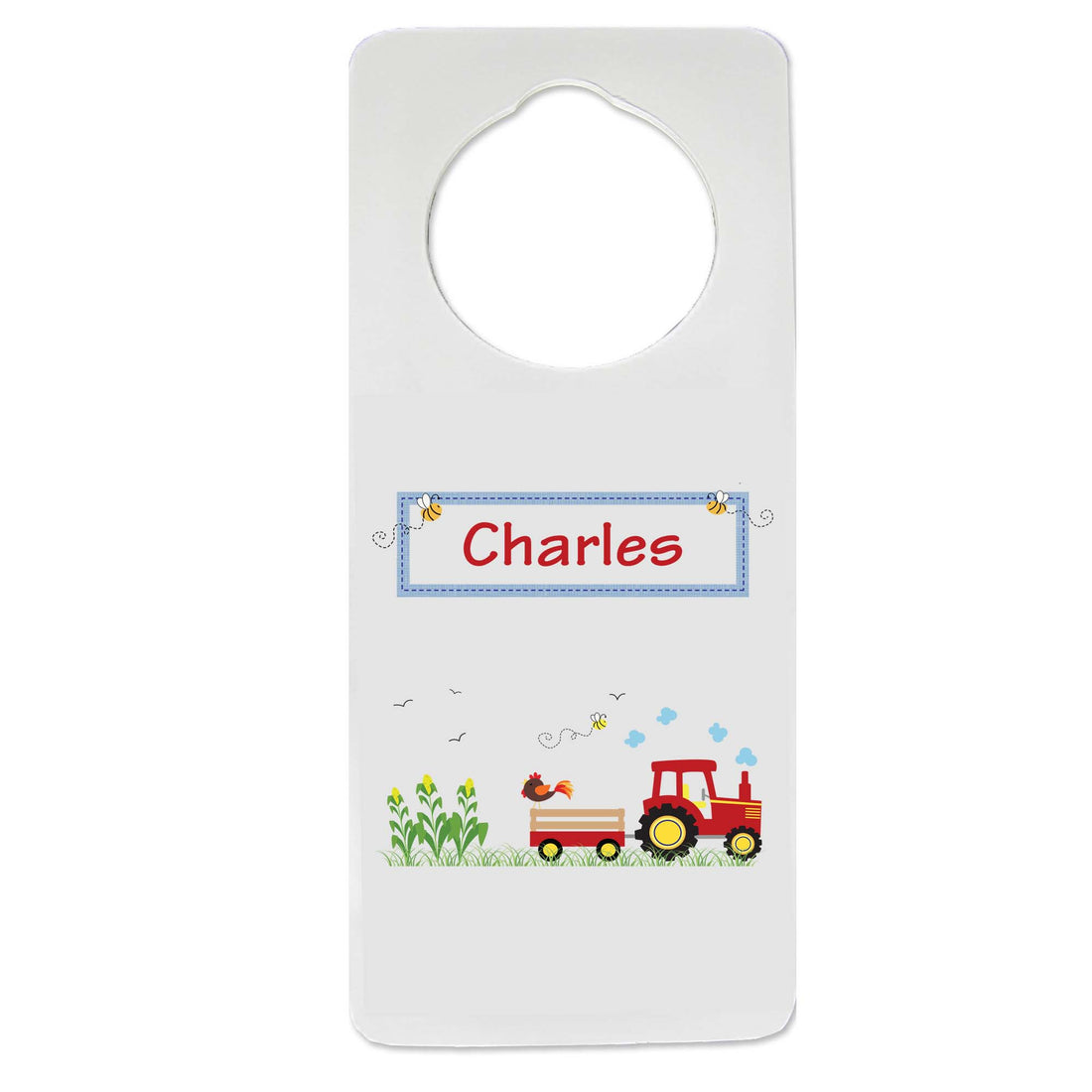 Red Tractor Door Hanger - MyBambino.com