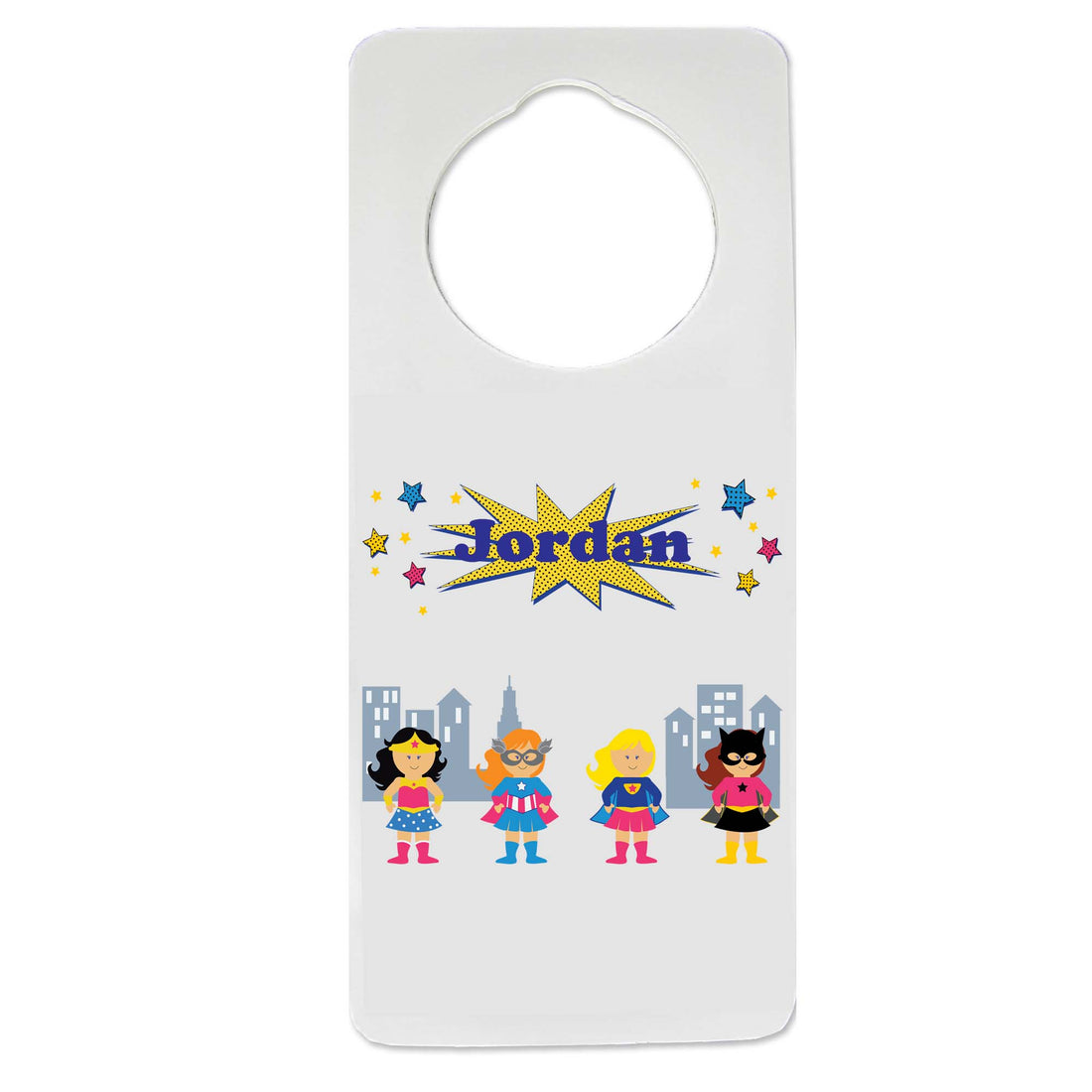 Girls Superhero Door Hanger - MyBambino.com
