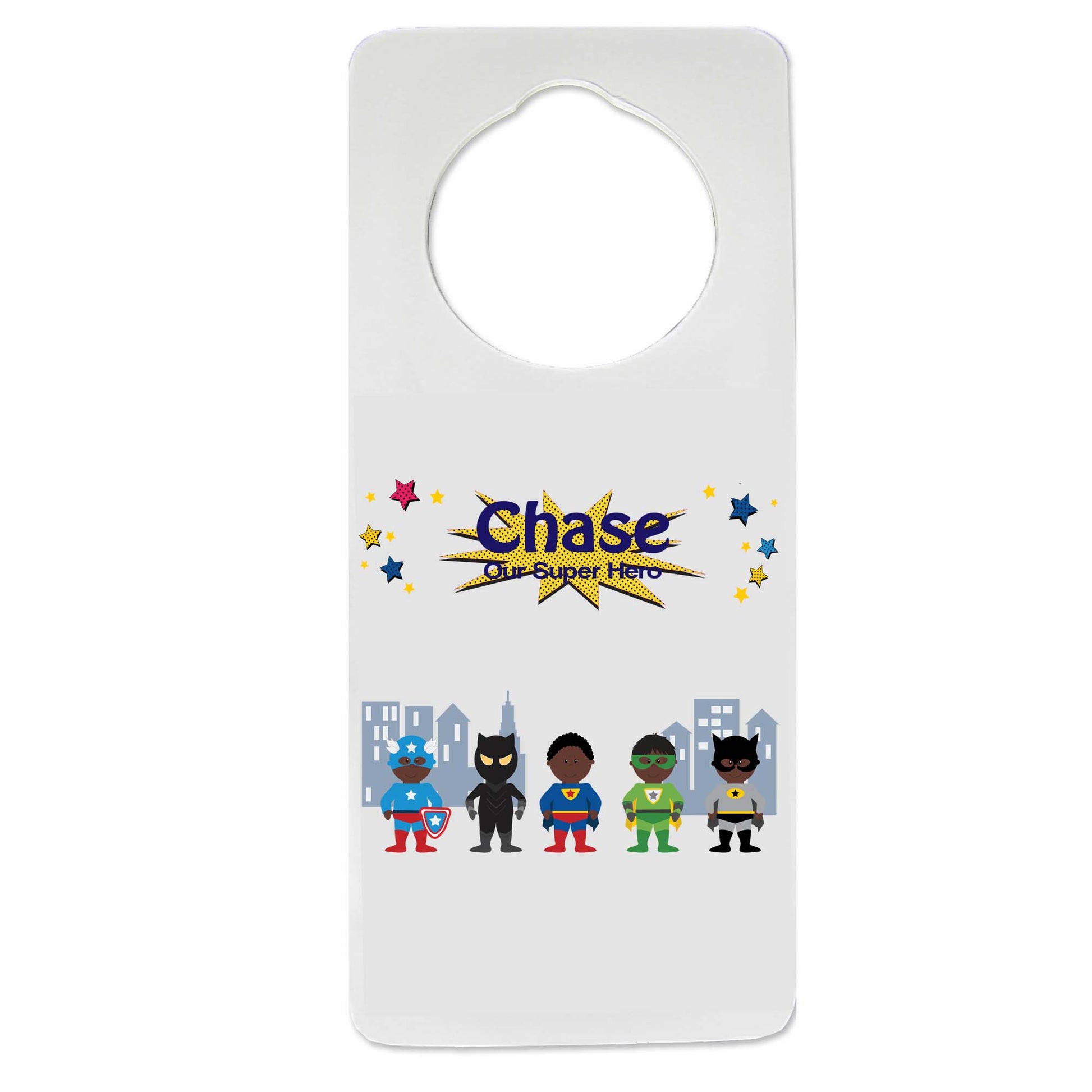 African American Superhero Door Hanger - MyBambino.com