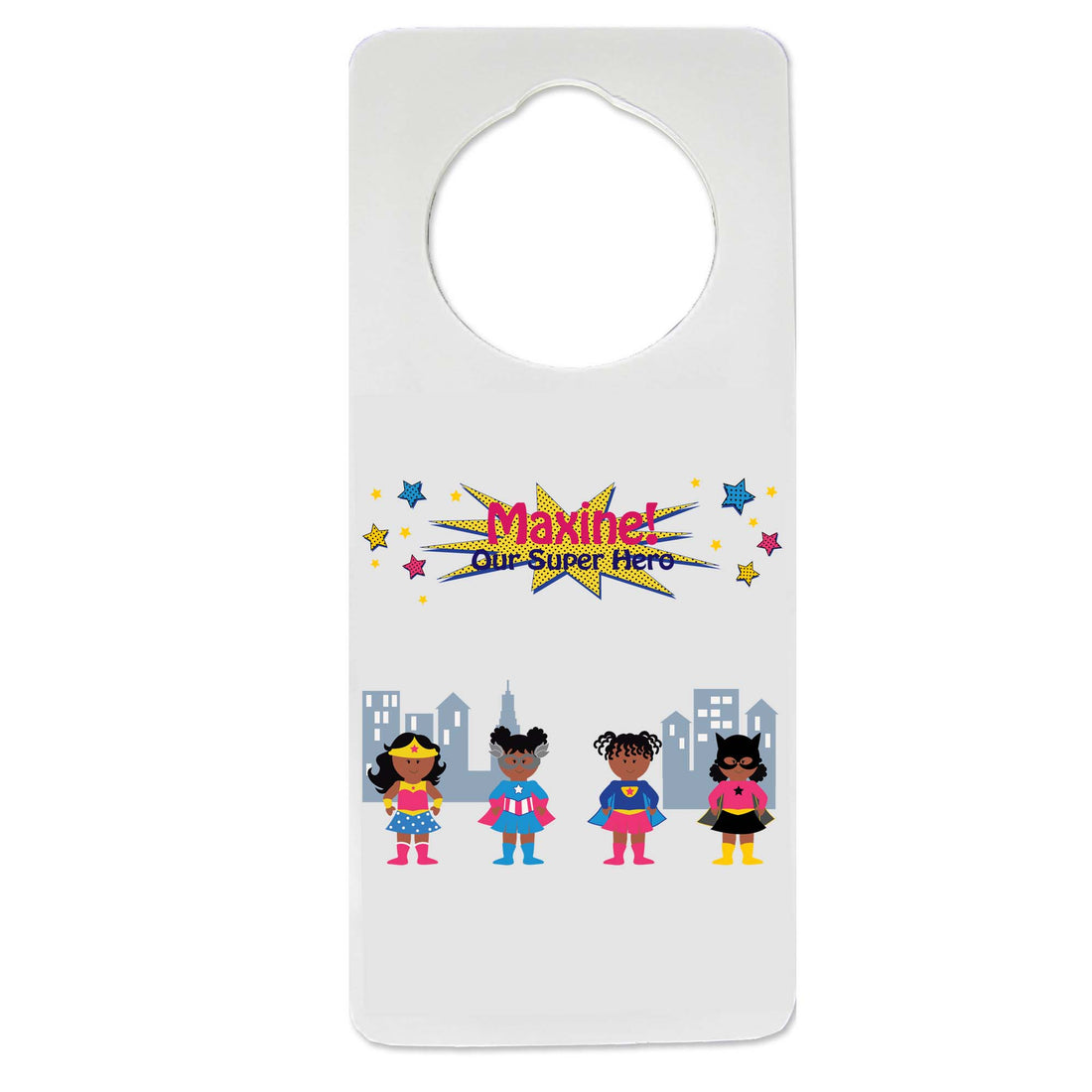 African American Girls Superhero Door Hanger - MyBambino.com