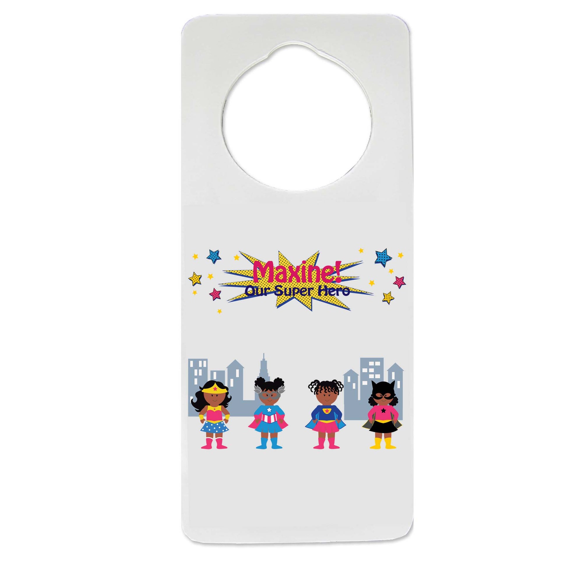 African American Girls Superhero Door Hanger - MyBambino.com