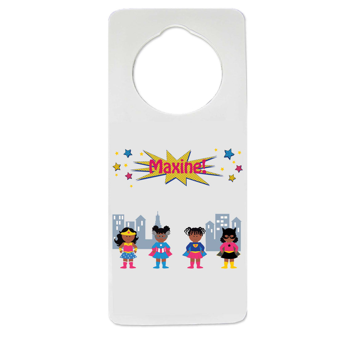 African American Girls Superhero Door Hanger - MyBambino.com
