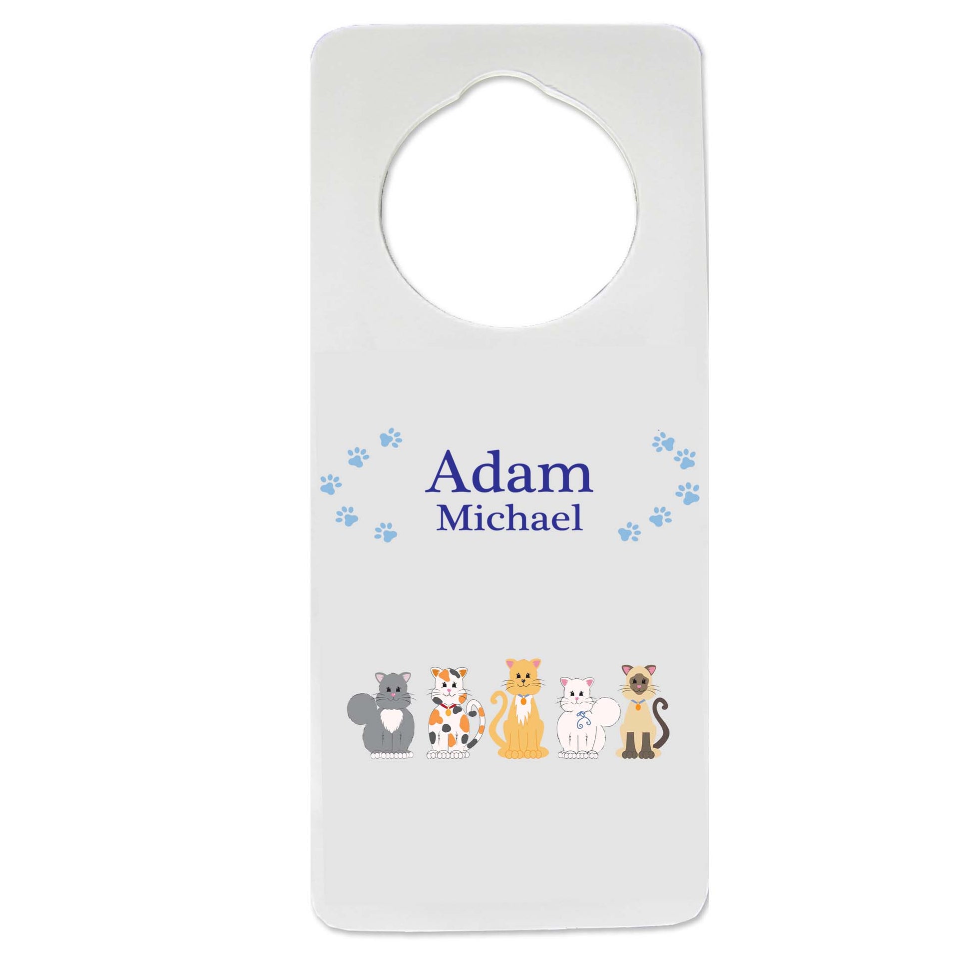 All Cats Blue Door Hanger - MyBambino.com