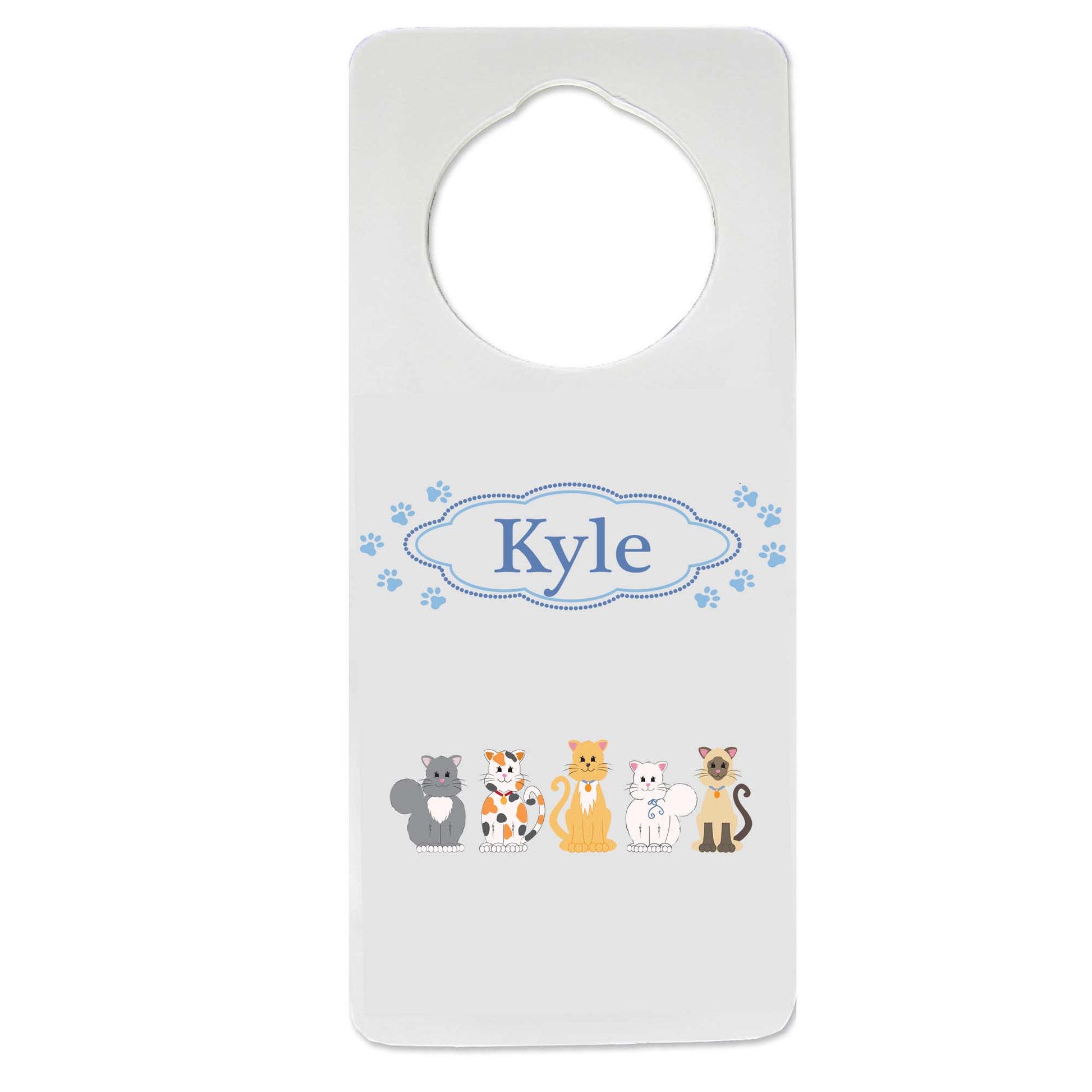 All Cats Blue Door Hanger - MyBambino.com