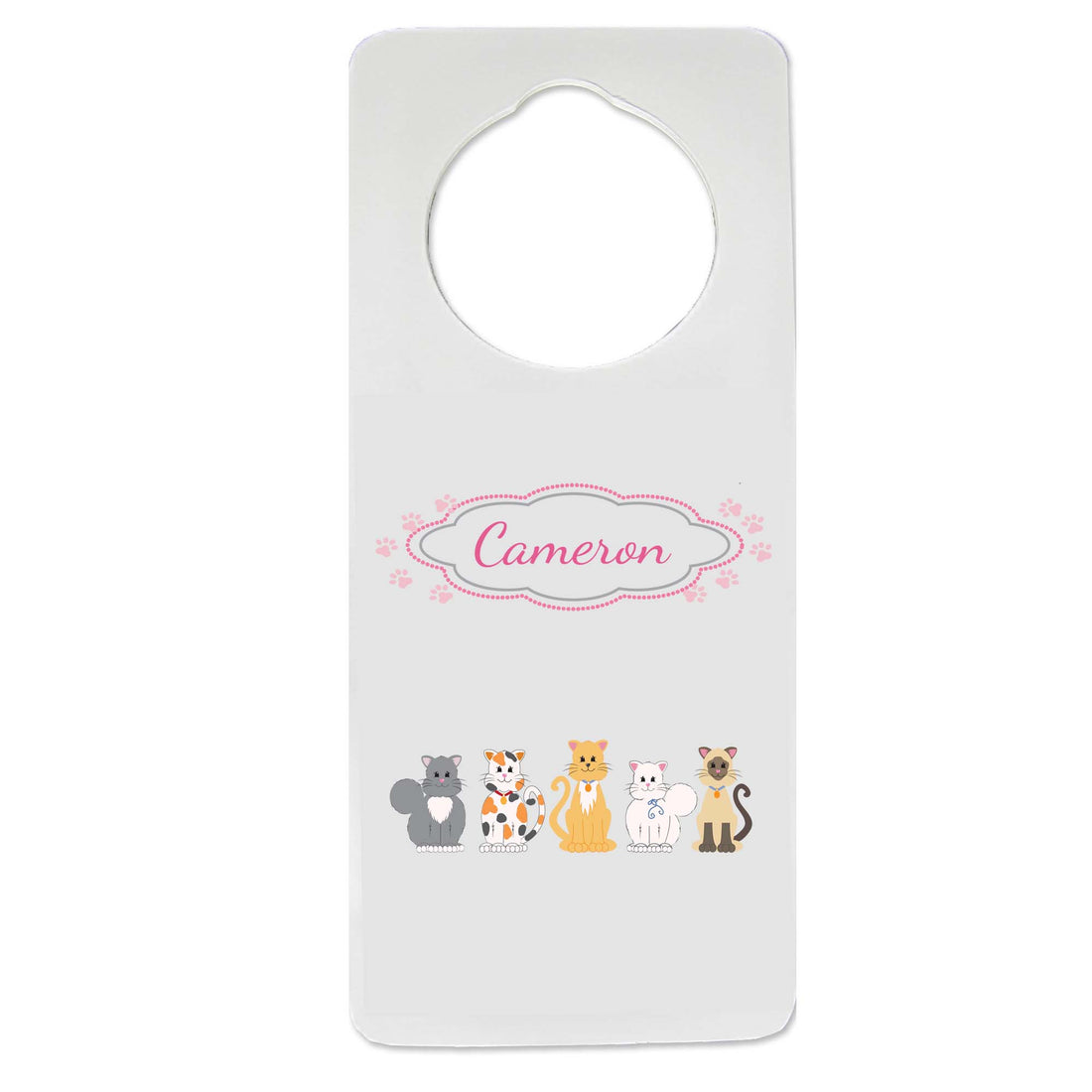 All Cats Pink Door Hanger - MyBambino.com