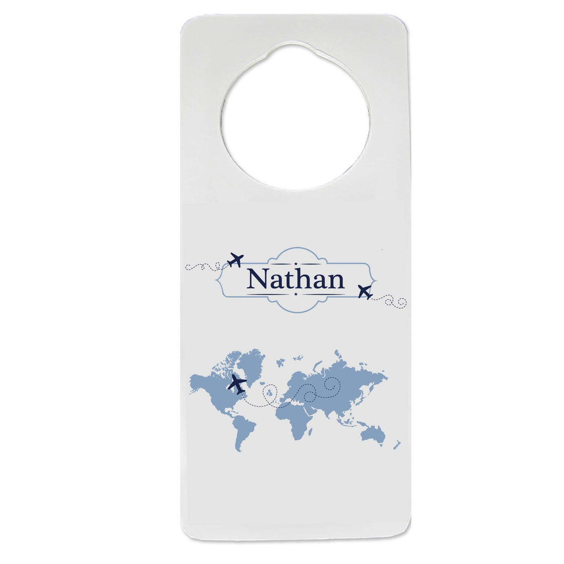 Blue World Map Door Hanger - MyBambino.com